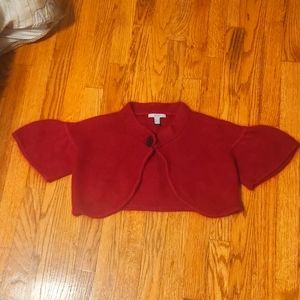 Adorable Angora dark red Ming shrug